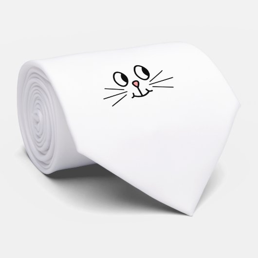Niedliches Katzengesicht. Krawatte (Gerollt)