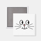Niedliches Katzengesicht. Magnet (Vorderseite/Rückseite)