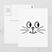 Niedliches Katzengesicht. Postkarte (Vorne/Hinten)