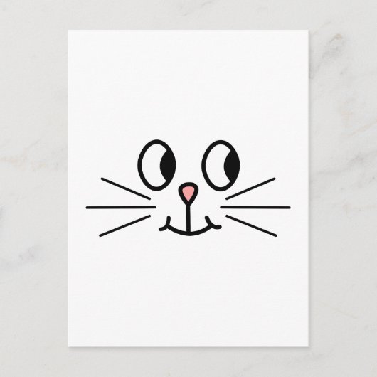 Niedliches Katzengesicht. Postkarte (Vorderseite)