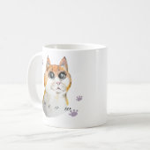 Niedliches Katzengesicht. Rote Katze. Kaffeetasse (Vorderseite Links)