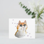 Niedliches Katzengesicht. Rote Katze. Tasse Postkarte (Stehend Vorderseite)
