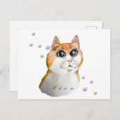 Niedliches Katzengesicht. Rote Katze. Tasse Postkarte (Vorne/Hinten)