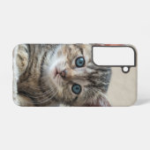 Niedliches Katzengesicht Samsung Galaxy Hülle (Rückseite (Horizontal))