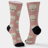 Niedliches Katzengesicht Socken (Gewinkelt)