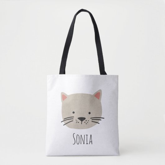 Niedliches Katzengesicht Tasche (Vorderseite)