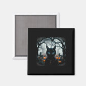 Niedliches Katzengesicht zu Halloween Magnet (Vorderseite/Rückseite)