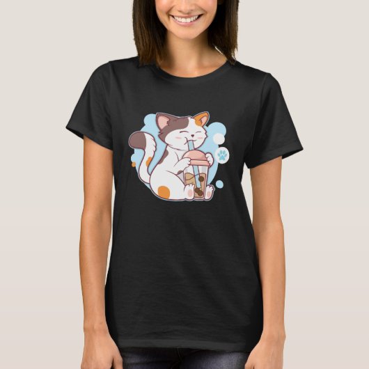 Niedliches Katzengetränk Bubble Tee Kostüm (Vorderseite)