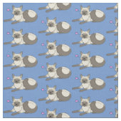 Niedliches Katzengewebe Stoff (Nahaufnahme)