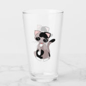 Niedliches Katzenglas Glas (Rückseite)