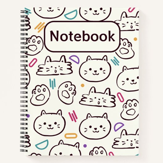 niedliches Katzenheft Notizblock (Vorderseite)