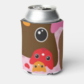 niedliches Katzenhintergrundmuster Dosenkühler (Kanne Rückseite)