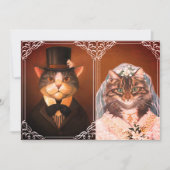 Niedliches Katzenhochzeitpaar Einladung (Vorderseite)