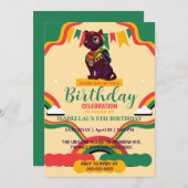 Niedliches Katzenkätzchen Einladung (Vorne/Hinten)