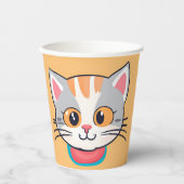 Niedliches Katzenkätzchen Face Heimtiertiere Gebur Pappbecher (Vorderseite)