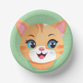 Niedliches Katzenkätzchen Face Heimtiertiere Gebur Pappteller (Vorderseite)