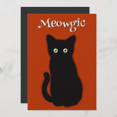 Niedliches Katzenkätzchen, lustiges Halloween Einladung (Vorne/Hinten)