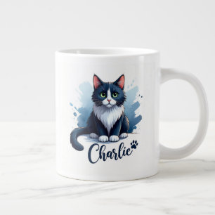 Niedliches Katzenkunst-Mug – Geschenk für Tierlieb Jumbo-Tasse