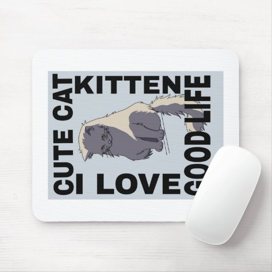 Niedliches Katzenleben Mousepad (Mit Mouse)