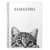 Niedliches Katzenmonogramm Kätzchen pinkeln Notizblock (Vorderseite)