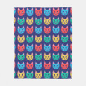 Niedliches Katzenmuster Fleecedecke (Vorderseite)