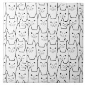 Niedliches Katzenmuster Fliese (Vorderseite)