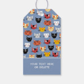 Niedliches Katzenmuster Geschenkanhänger (Rückseite)