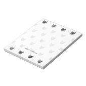 Niedliches Katzenmuster in Schwarzweiß Notizblock (Rotiert)