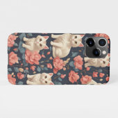 Niedliches Katzenmuster iPhone Hülle (Rückseite (Horizontal))