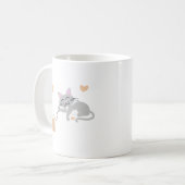 Niedliches Katzenmuster Kaffee-Cup und Teebeutel Kaffeetasse (Vorderseite Links)