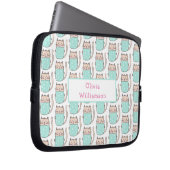 Niedliches Katzenmuster Laptopschutzhülle (Vorne Rechts)