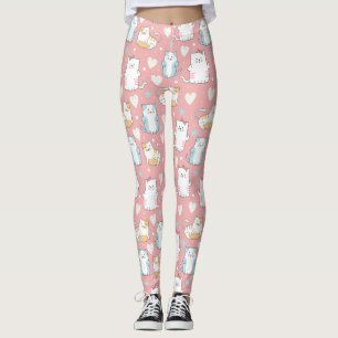 Niedliches Katzenmuster Leggings
