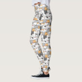 Niedliches Katzenmuster Leggings (Links)