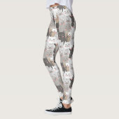 Niedliches Katzenmuster Leggings (Links)