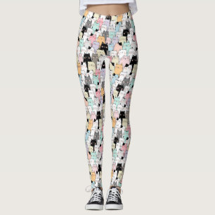 Niedliches Katzenmuster Leggings