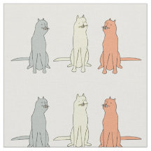 Niedliches Katzenmuster mit drei Fugenkatzen