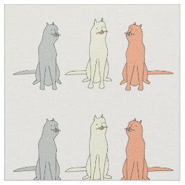 Niedliches Katzenmuster mit drei Fugenkatzen Stoff