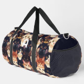 Niedliches Katzenmuster, mit Monogramm Duffle Bag (Rechte Ecke)