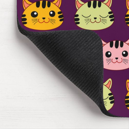 Niedliches Katzenmuster Mousepad (Ecke)