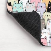 Niedliches Katzenmuster Mousepad (Ecke)