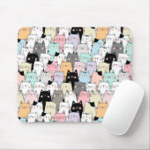 Niedliches Katzenmuster Mousepad (Mit Mouse)