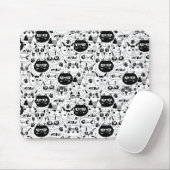 Niedliches Katzenmuster Mousepad (Mit Mouse)