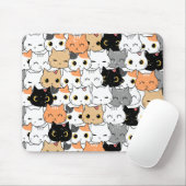 Niedliches Katzenmuster Mousepad (Mit Mouse)