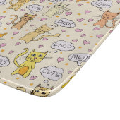 Niedliches Katzenmuster Schneidebrett (Ecke)