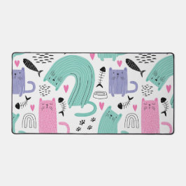 Niedliches Katzenmuster Schreibtischunterlage