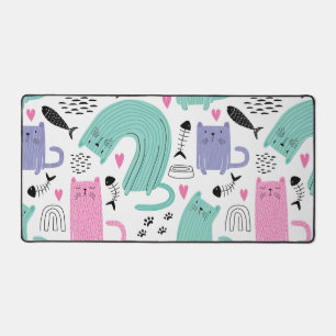 Niedliches Katzenmuster Schreibtischunterlage