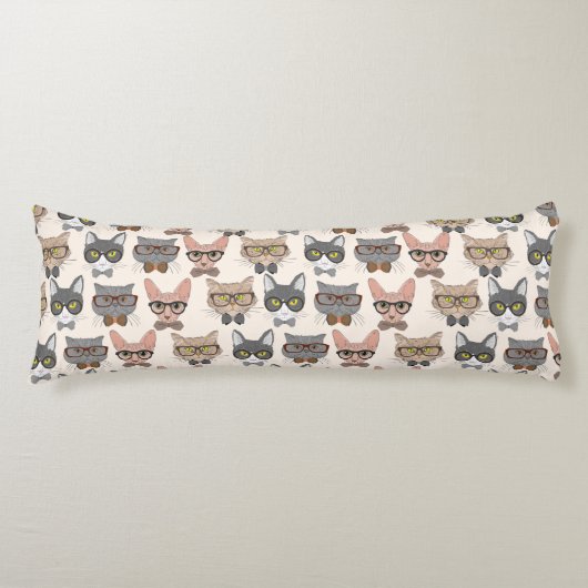 Niedliches Katzenmuster Seitenschläferkissen (Vorderseite)