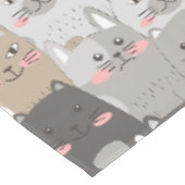 Niedliches Katzenmuster Tischdecke (Schrägansicht)