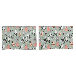 Niedliches Katzenpaar Kissenbezug