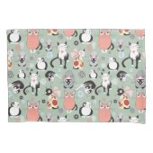 Niedliches Katzenpaar Kissenbezug (Vorderseite-Links)